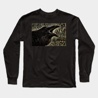 cutup, deepdream, crow Long Sleeve T-Shirt